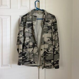 JODIFL Green and Gray Camo Utility Jacket